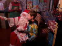 Mason meets Father Christmas at Nene Valley Railway.