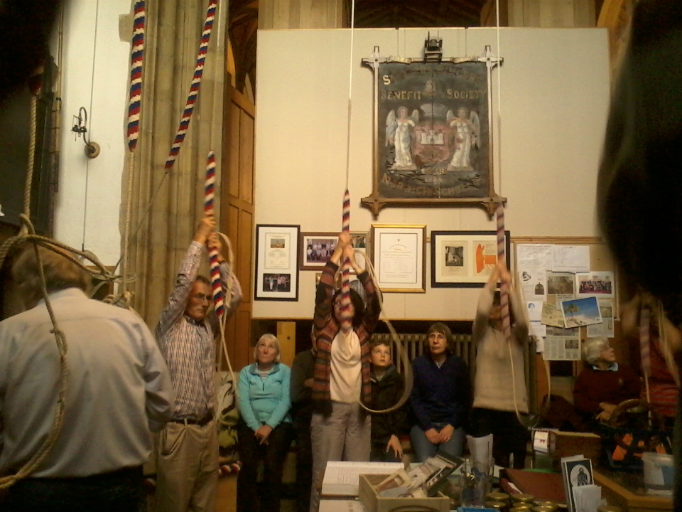 Ringing at St Peter Mancroft in Norwich on the South-East District Outing.