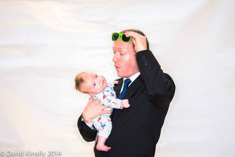 Alfie & me in the photo 'booth' at Lizzie & Roderick's wedding.