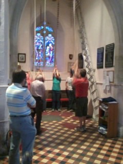 Ringing at Offton for the South-East District Practice.