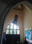 Bells being lowered from the tower at Barham. (Taken by Carl Melville)