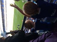Joshua & Alfie at the football.