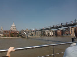 St Paul’s Cathedral and The Millennium Bridge from the boat.