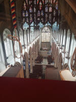View from the ringing chamber at St Peter Mancroft in Norwich.