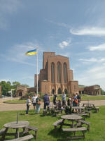Guildford Cathedral West Front & SMLT Band.