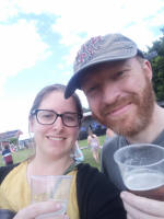 Ruthie & me with beer at the Rendlesham Show.