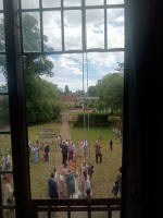  The view out of Grundisburgh ringing chamber after the wedding.