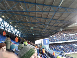 Our position next to the away fans at the Ipswich Town match.