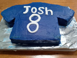Josh's birthday cake made by Ruthie!