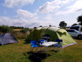 Our tent at Townsend Touring and Camping Park.