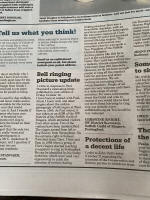 Photo in the EADT with Paul Stannard's letter.