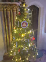 The ringers tree at the Ipswich Minster Christmas Tree Festival.