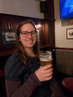 Ruthie at the Halberd Inn ahead of the Ipswich Minster ringers Christmas curry.