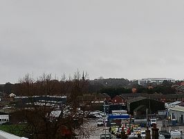 The spire of St Margaret's in Lowestoft in the distance.