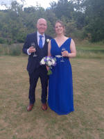 Ruthie and me at Clare & Chris' wedding.