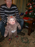 Alfie in his reindeer suit.