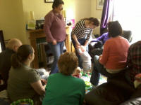 Some of the crowds in our living room for Alfie's birthday party.
