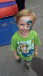 Alfie after getting his face painted at the beer festival.
