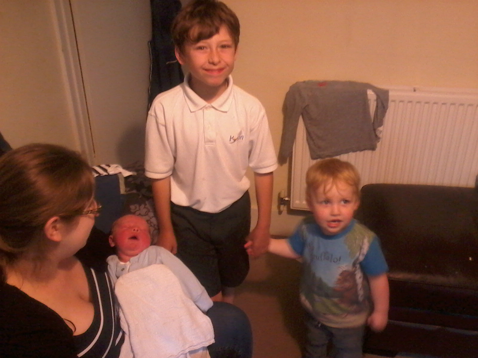 The brothers all together for the first time - Joshua, Mason & Alfie.