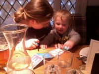 Ruthie and Alfie at The Coach and Horses.