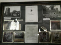 The board in Boulge church celebrating the transferring of the bell from Mickfield in 1984.