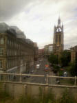 Newcastle Cathedral from the train.