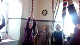 Ringing at Holbrook on the Woodbridge Ringers' Outing.