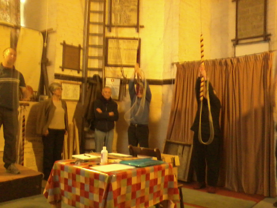 Ringing at Long Melford for the South-West District Practice.