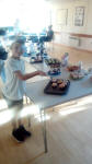 Mason with his array of cakes at Hasketon Victory Hall.