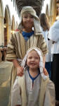 Mason and Alfie as Joseph and a shepherd respectively in the church nativity.