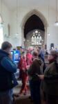 Crowds gathered at Pettistree Open Tower Morning.