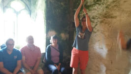 Ringing at Mary Tavy on Rambling Ringers Tour.