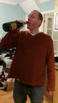 Me enjoying a bottle of fizzy on my fortieth birthday!