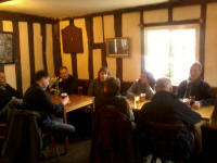 In the pub at The Cretingham Bell at the end of it all!