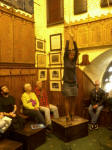 Amanda Richmond turns the tenor over for the watching visitors at the St Mary-le-Tower Open Day.