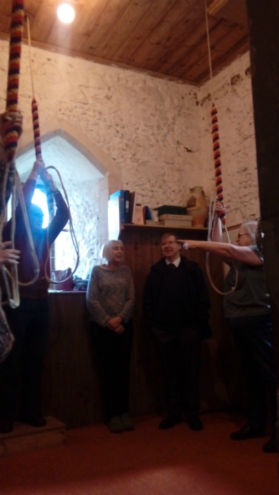 Ringing at Stutton on the Woodbridge Ringers' Outing.