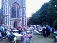  BBQ in churchyard of St Mary-the-Virgin in Woodbridge.