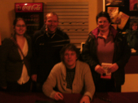 Ruthie, me and Kate with Alan Davies after his show.