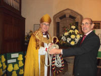 Bishop Clive with David Ray, Bells Group Chairman