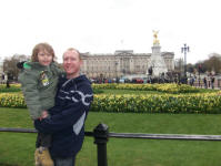 Mason & Me outside Buckingham Palace.