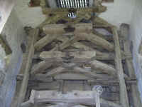 Picture of medieval bell frame, Parham